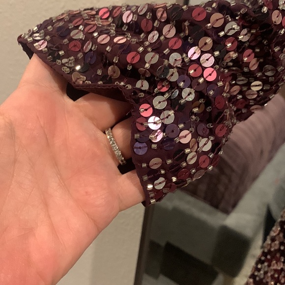 Beautiful NWT sequin mini dress and muted purple and silver tones. - Picture 3 of 7